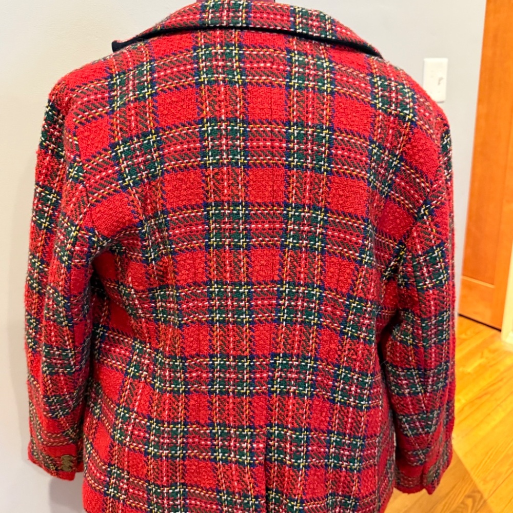 Red Plaid Talbots Blazer - Picture 2 of 7